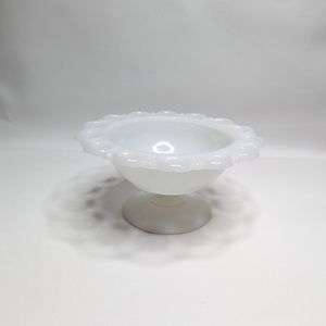 Antique Milk Glass Pedestal Candy Dish